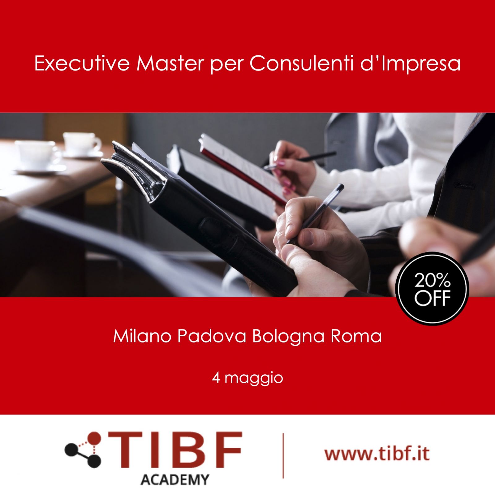 Vuoi diventare Consulente d’Impresa? Aperte le iscrizioni all’Executive Master di TIBF